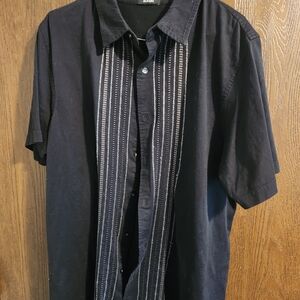 Alfani Men's Black Short Sleeve Large Shirt